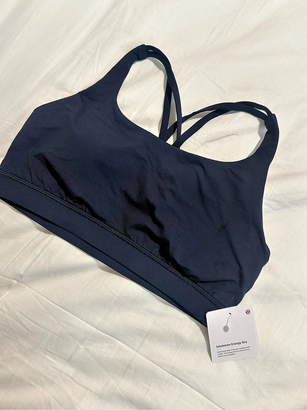 lululemon Energy Bra Sports Bra in Black Size 10 NWT